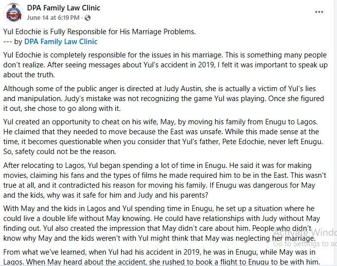 'Judy Austin is a victim; Yul is completely responsible for issues in his marriage' - May Edochie's lawyer