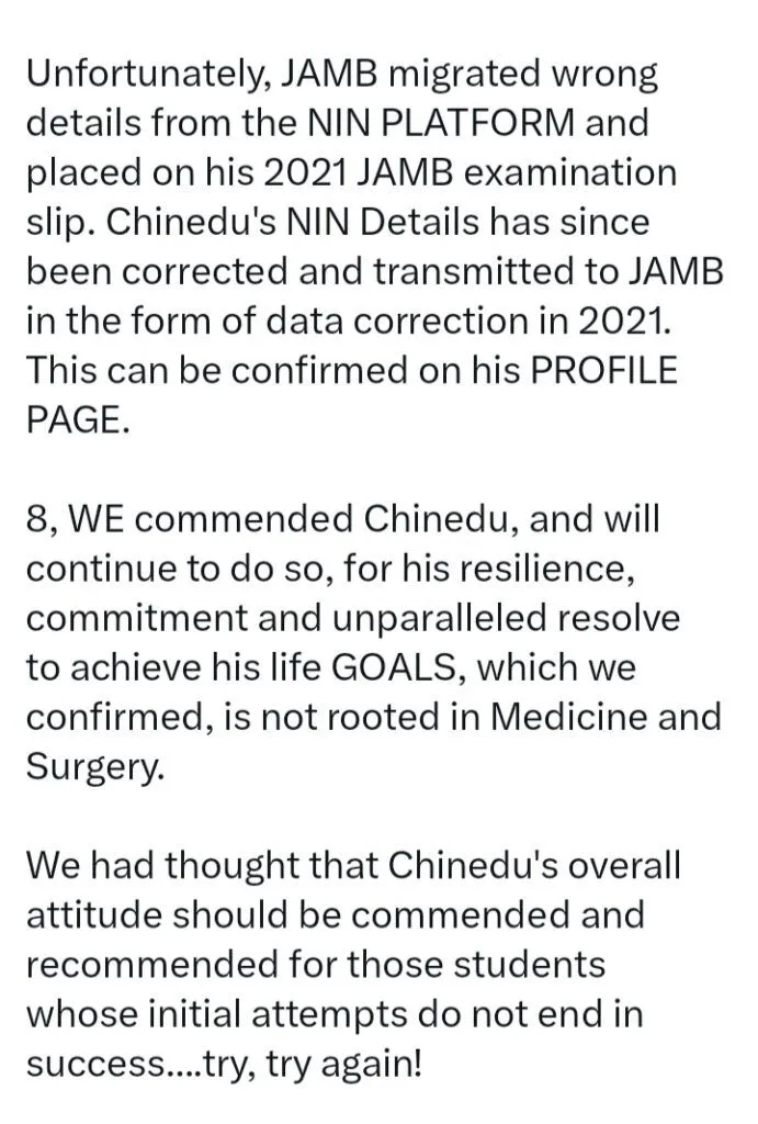 Educator cries out as Anambra boy who scored highest in JAMB is labeled a 'mercenary'