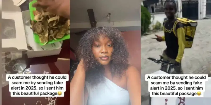 Cake vendor sends yam peels to client who tricked her with fake transfer Cake vendor sends yam peels to client who tricked her with fake transfer