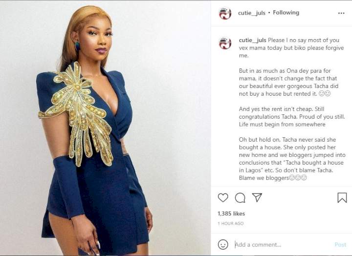 Weeks after flaunting her new house, blogger uncovers more details about Tacha's mansion