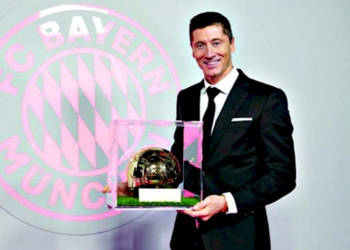 Lewandowski wins Golden Player award ahead of Ballon d'Or ceremony