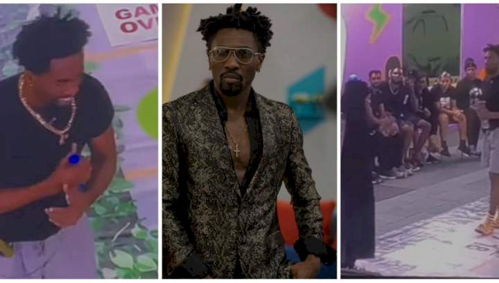 BBNaija: The moment former HOH Peace passed the necklace to the New HOH Boma (Video)