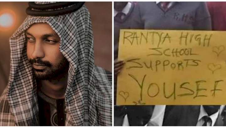 BBNaija: Yousef gets support from his students as they take to the street to campaign for him to survive eviction