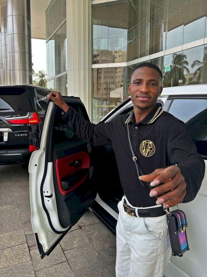 "My Range Rover Evouge is stolen" - Alesh Sanni calls for help following robbery attack at Lekki