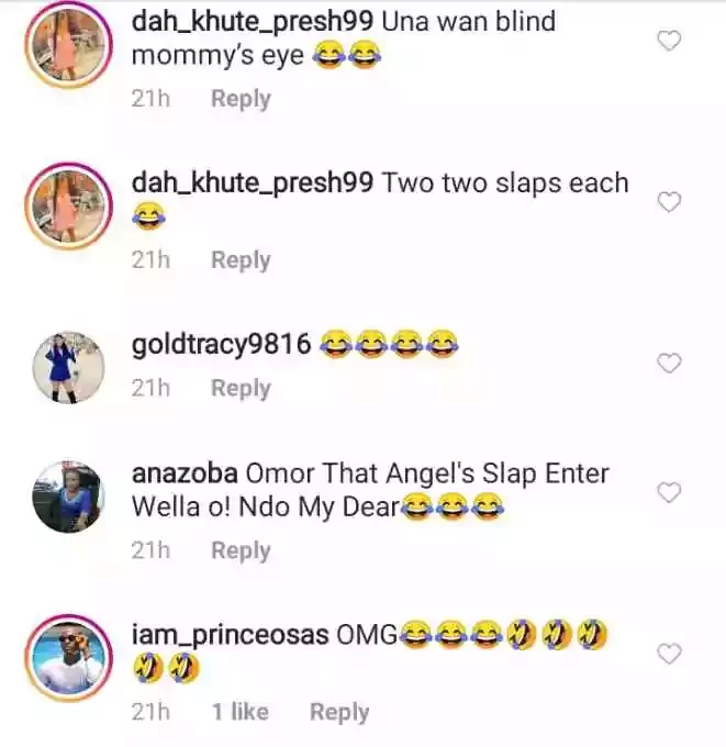 Nigerians react to video of Mercy Johnson's 7-year-old son slapping his mother