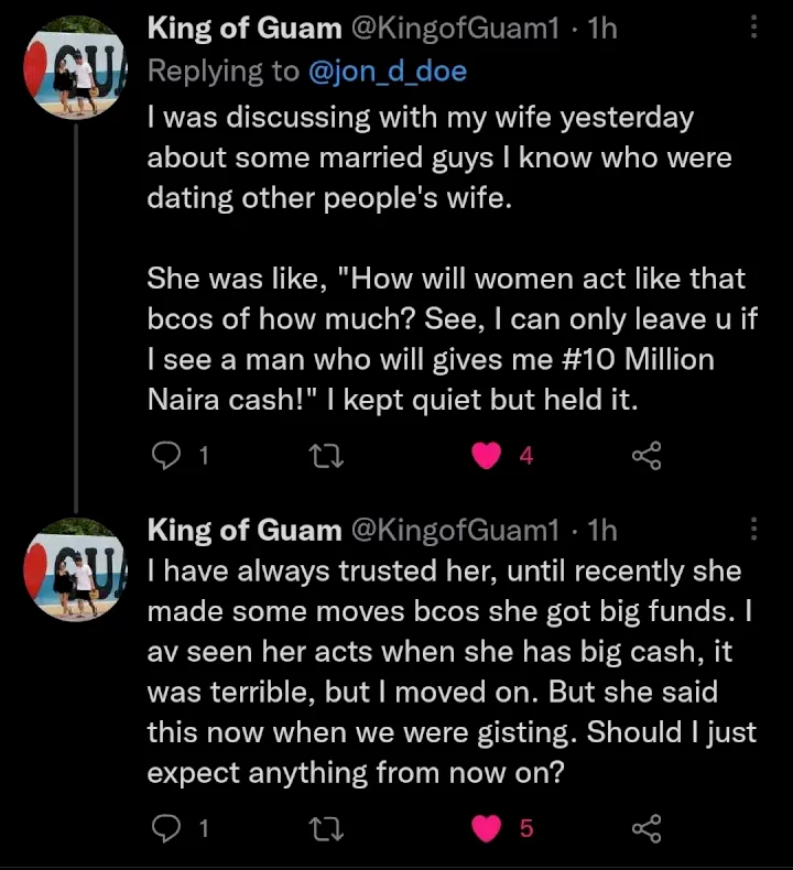 Man heartbroken as wife gives condition of dumping him for N10M