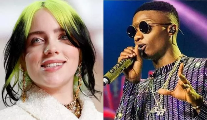 American singer, Billie Eilish reveals she's obsessed with Wizkid's song