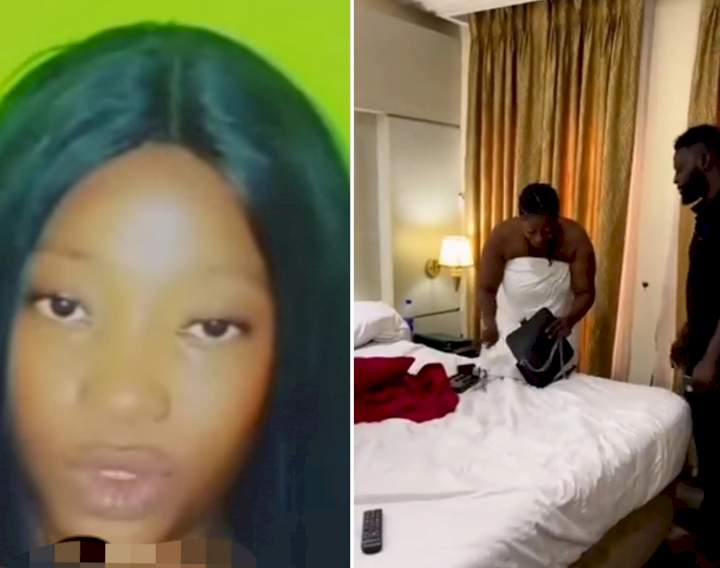 'It was a Skit' - Lady accused of stealing passport and diamonds at a hotel breaks silence in new video