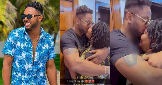 Reactions as reality star Cross and his mother lock lips as they reunite (video)