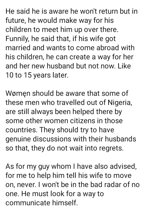 Married Nigerian man who travelled abroad for greener pastures says he won