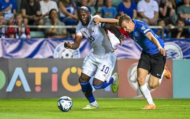 Romelu Lukaku playing for Belguim in the Euro 2024 qualifiers- imago images