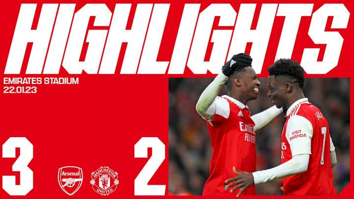 Arsenal 3 - 2 Manchester United (Jan-22-2023) Premier League Highlights