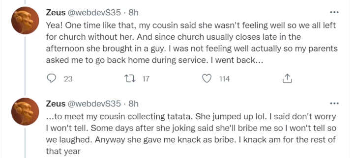 Twitter users left in total shock as Nigerian man narrates how he slept with his cousin for almost a year