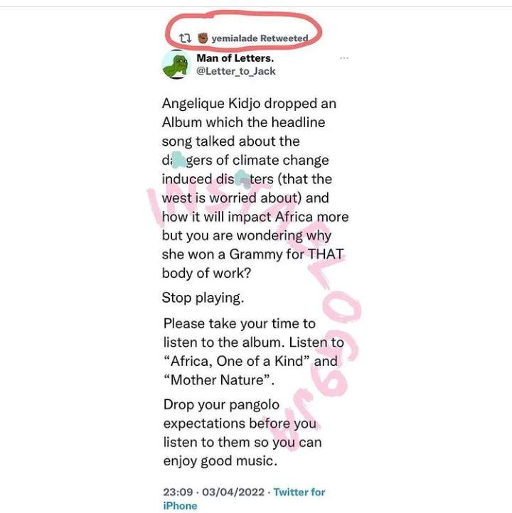 'You will never sell any venue out' - Wizkid's associate, Godson lambasts Yemi Alade for defending Angelique Kidjo