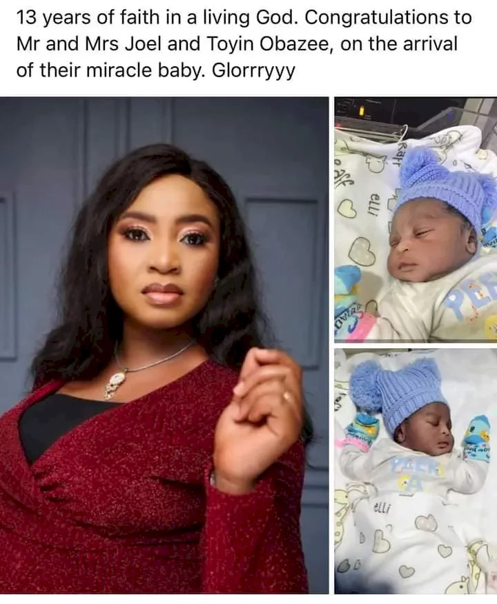 Nigerian pastor and wife welcome a baby after 13 years of waiting (videos)