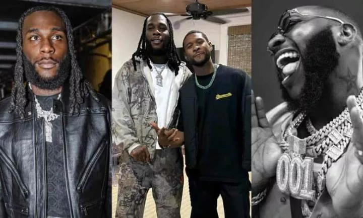 "He's trying to act playful like OBO" - Burna Boy loses composure as he meets Usher, fans react (Video)