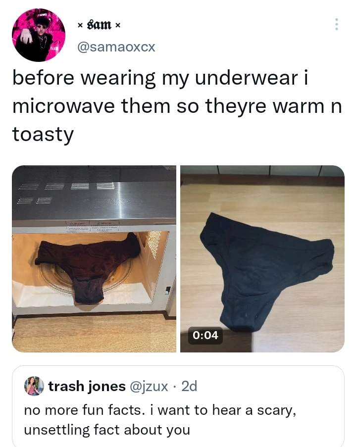 'Why I microwave my underwear before wearing it' - Lady spills