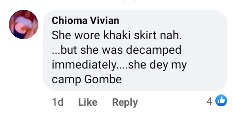 Corps member wearing skirt reportedly decamped after she refused to change to khaki trouser