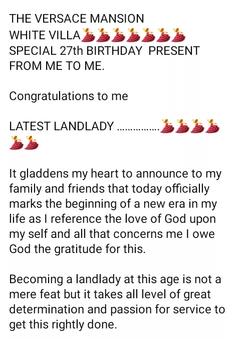 'The youngest landlady in Akwa Ibom