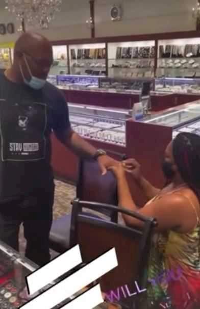 "Will she pay the bride price too?" - Reactions as lady proposes to lover; he accepts (Video)