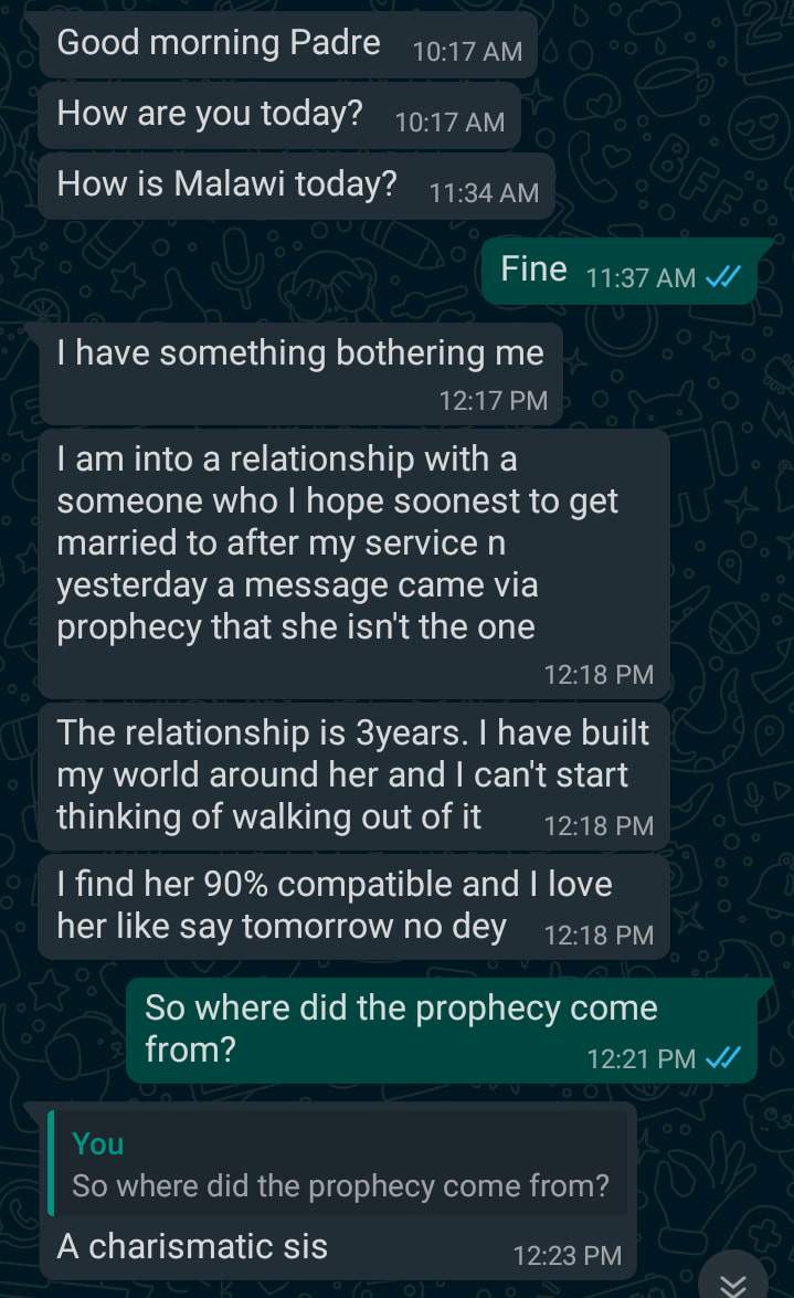 Avoid prophecy in choosing who to marry - Nigerian Catholic priest advises after man was told by 'charismatic sister' that his girlfriend is not 'the one'