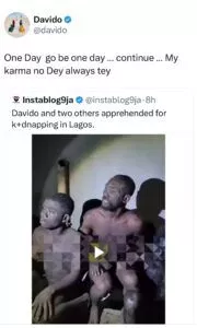 Davido loses his cool after being falsely linked to kidnapping