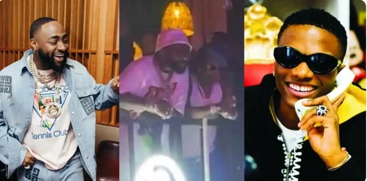 VIDEO: Davido, Wizkid hug at party stirs reactions among fans