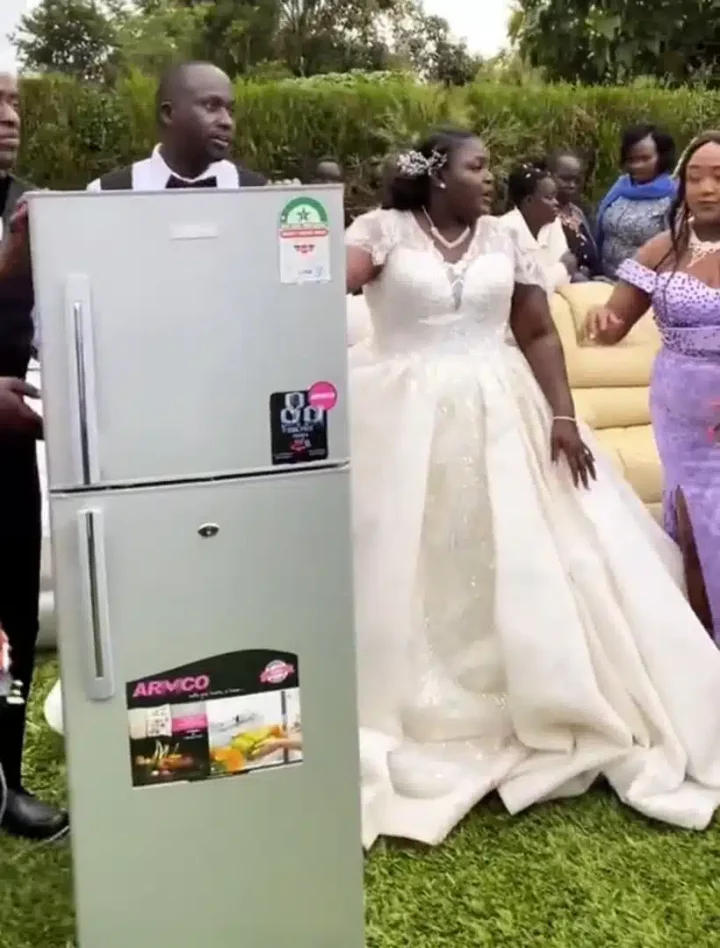 Shock as Kenyan couple receives gifts worth millions of naira on wedding day