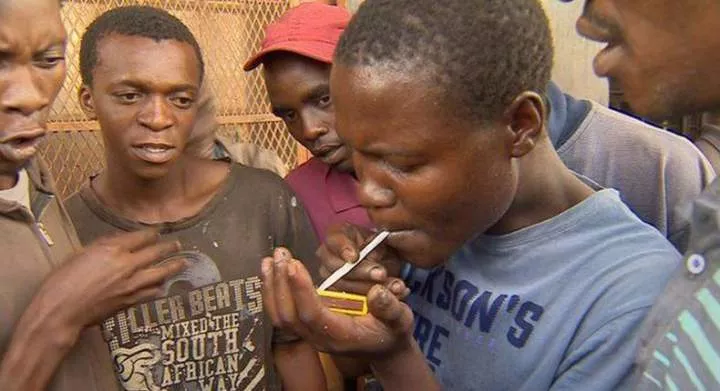 Nigerian youths taking hard drugs [The Guardian Nigeria]