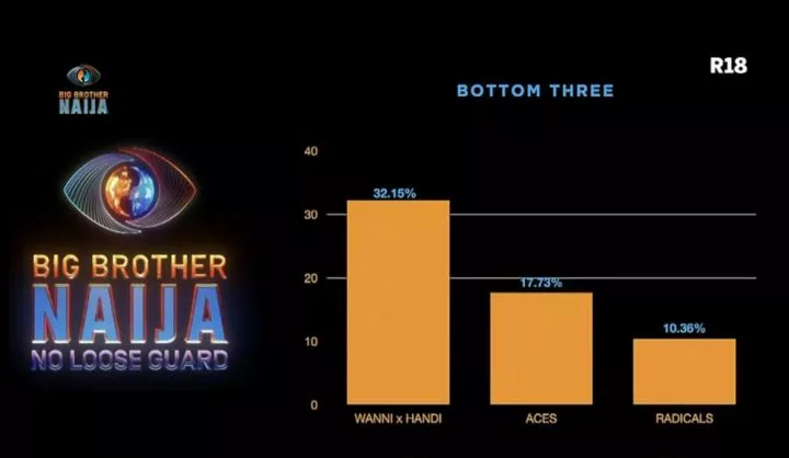 BBNaija: How viewers voted WanniXHandi, Aces, Radicals