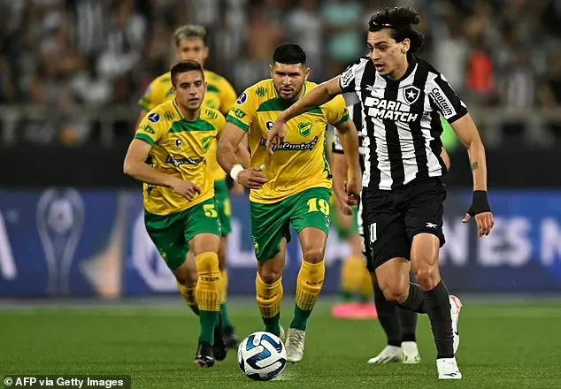 Matheus Nascimento (right) scored more than 150 goals in youth football for Botafogo