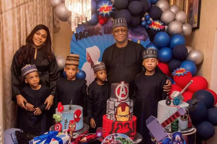 FFK throws birthday party for triplets, replaces ex-wife with mystery woman