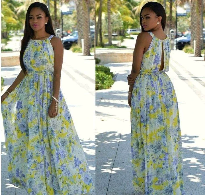 Free Gowns Styles To Make With Floral Materials