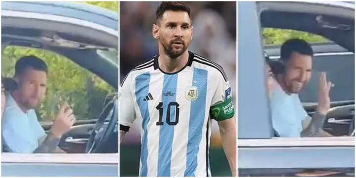 Moment Lionel messi parked in traffic to greet fans - Torizone