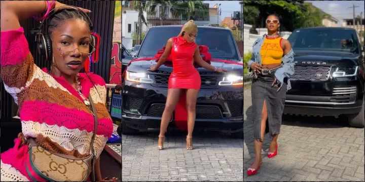 "She's in competition with herself and still losing" - Tacha mocked as she recreates Mercy Eke's new Range Rover video