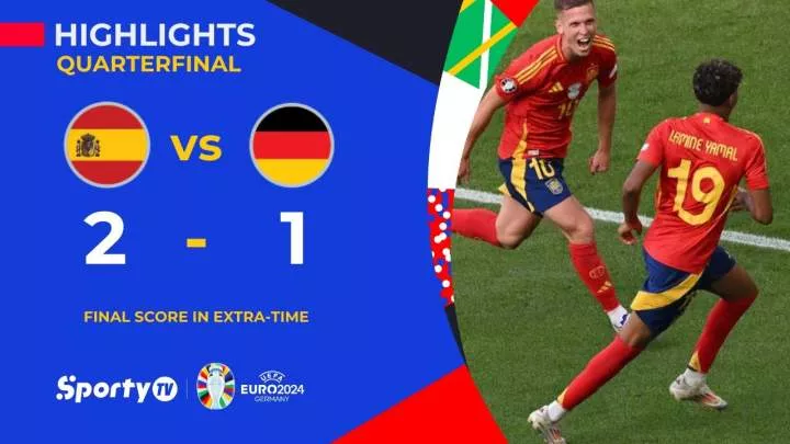 Spain 2 - 1 Germany (Jul-5-2024) Euro 2024 Highlights