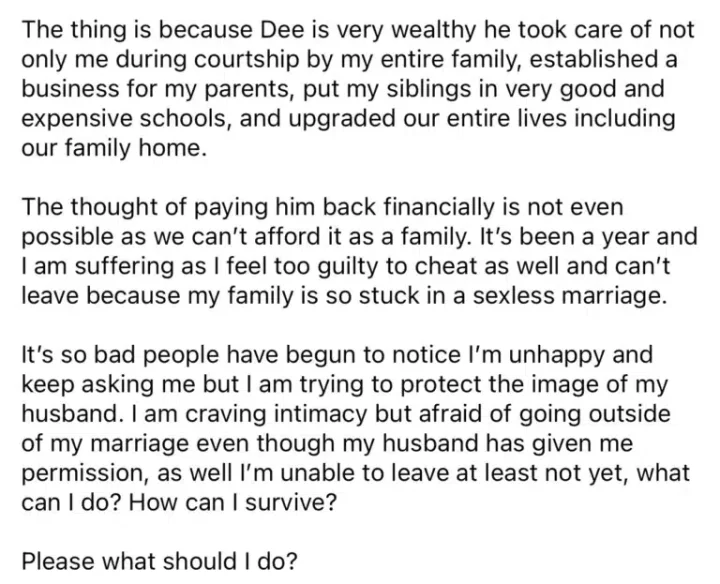 Lady in pains as she discovers her husband is gay after marriage