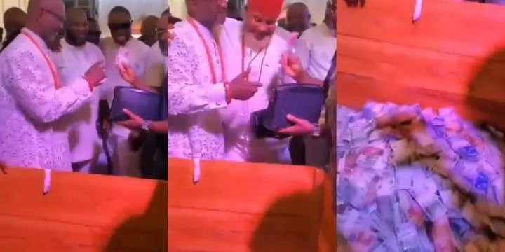 Guests using new pattern to 'spray' money during event, video sparks reactions