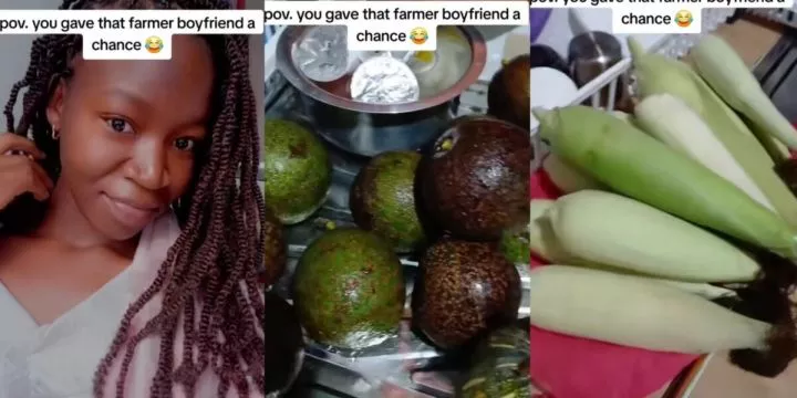 Lady shows off gifts received since she began dating a farmer