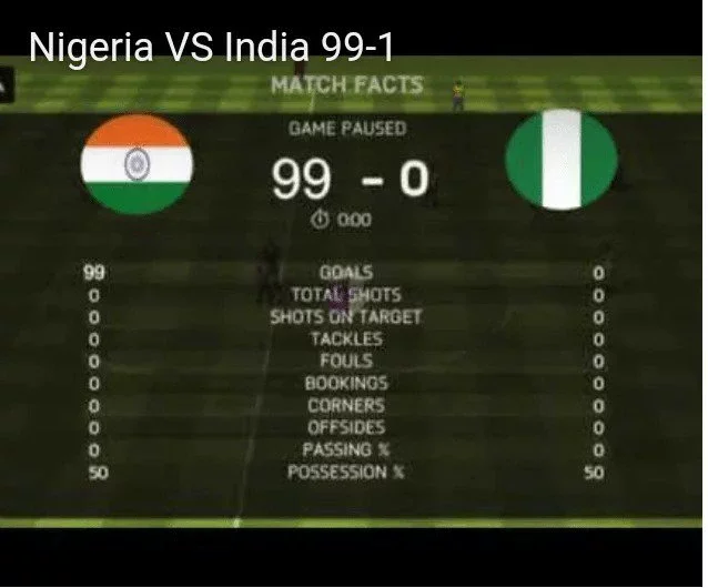 The Truth About the India Vs Nigeria 99-1 Match