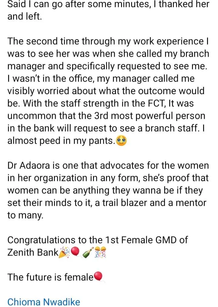 'I was enchanted' - Lady recalls her first encounter with Dr Adaora Umeoji
