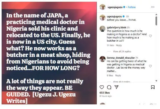 Nigerian Doctor Turned Butcher After Selling His Clinic to Relocate Abroad - Ugezu J. Ugezu