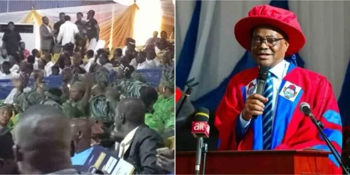 Drama as OAU students protest against Wike during visit to deliver 'Nigeria of our dreams' lecture