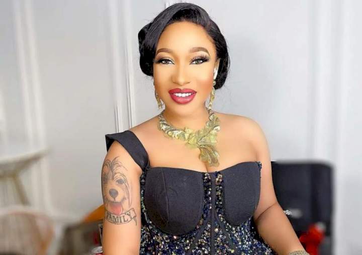 Tonto Dikeh reacts after being dragged for kissing her father mouth-to-mouth