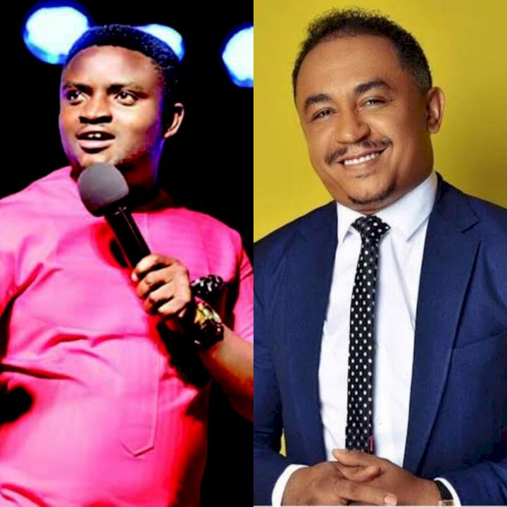 "You wey no dey set up alter normally, how many billions you don make?" Comedian Acapella replies Daddy Freeze after he pointed out that Chinese are not religious yet are wealthy