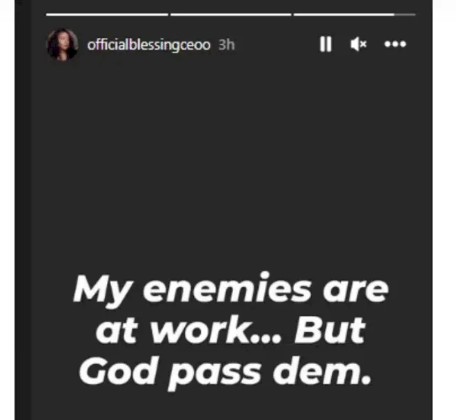 'My enemies are at work'- Blessing CEO cries out after losing Instagram account