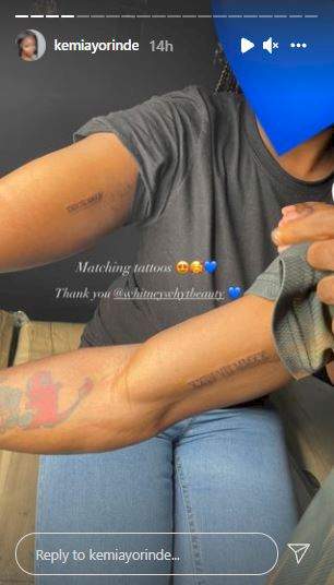 Singer, Lyta and baby mama reconcile, share matching tattoos months after public fight