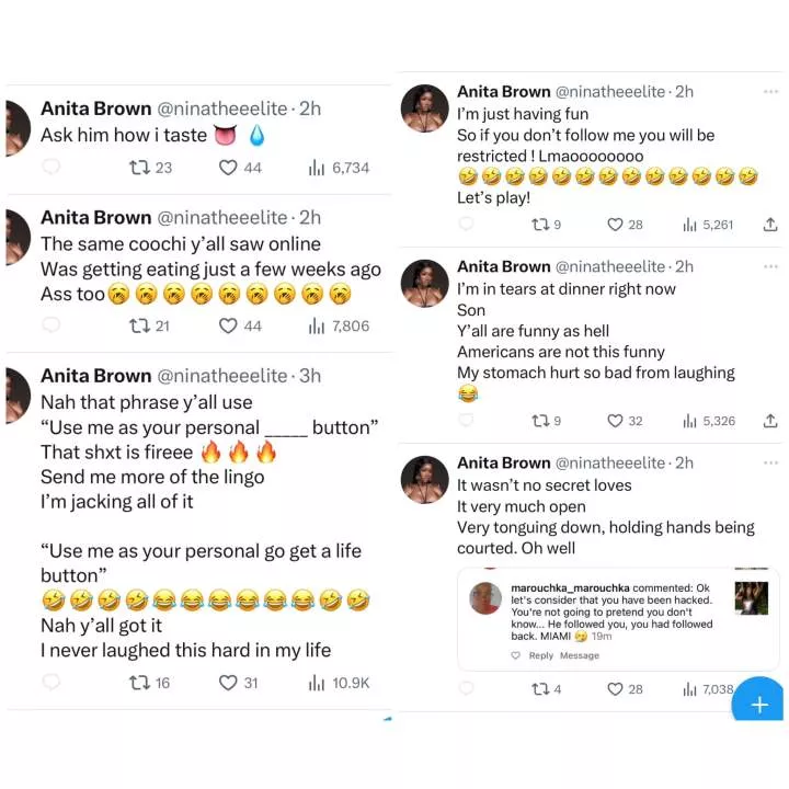 The same coochie and ass on Onlyfans was getting licked by Davido weeks ago. His wife had ab0rtions before they had a son - Anita Brown continues dragging Davido