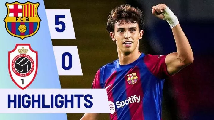 Barcelona 5 - 0 Royal Antwerp (Sep-19-2023) Champions League Highlights