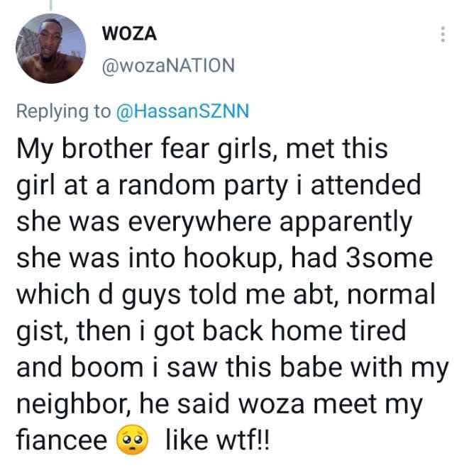 Man shares encounter with lady he met at a random party